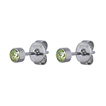 Пусеты Cubic zirconia Apple Green Fiore Luna SWE0128 AG S