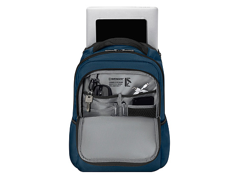Рюкзак WENGER XE Resist 16, синий, переработанный ПЭТ/Полиэстер, 30х20х44 см, 23 л. - рис 4.