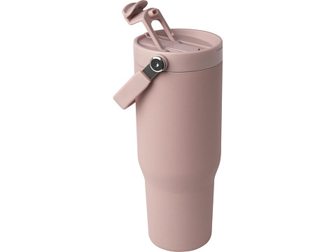Термостакан Bronx/Бронкс объемом 900 мл из меди и переработанной нержавеющей стали, сертифицированной по стандарту RCS, с вакуумной изоляцией и крышкой с двойной функцией - Пыльно-розовый - рис 5.