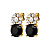 Серьги BECKIA SG BLACK / CRYSTAL Dyrberg Kern 470098 - миниатюра