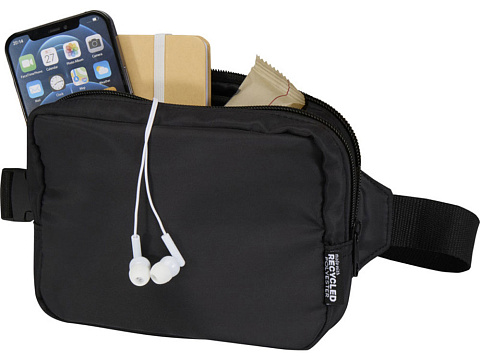 Трип Эви дорожная сумка через плечо из переработанного материала GRS объемом 1 л, черный - рис 4.