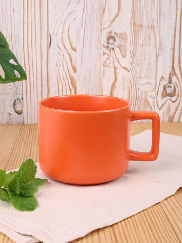 Чашка Jumbo в коробке матовая, оранжевая - рис 6.