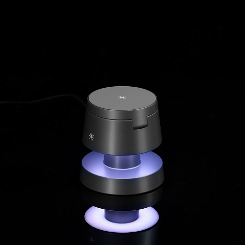 Станция беспроводной зарядки с подсветкой Lume, серая - рис 8.