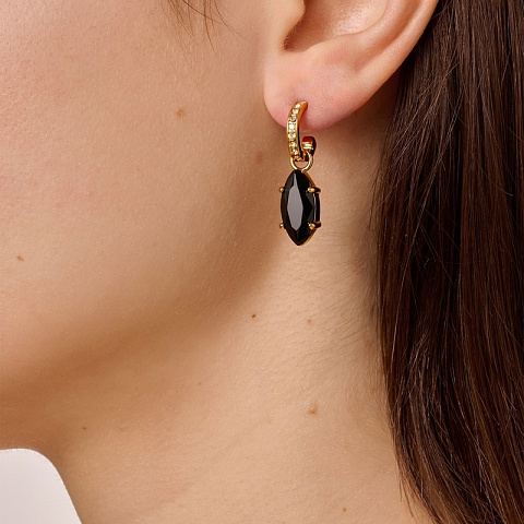 Серьги JUNIPE SG BLACK_GOLDEN Dyrberg Kern 470001 - рис 4.