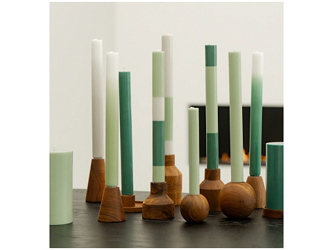 Orginal Home подсвечник столовой свечи - M - Дерево - рис 3.