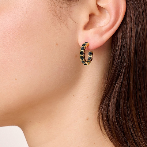 Серьги RAQUEL SG BLACK Dyrberg Kern 470113 - рис 4.