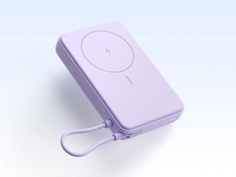 Внешний аккумулятор Xiaomi Magnetic Power Bank 10000 with Built-in Stand Purple - рис 7.