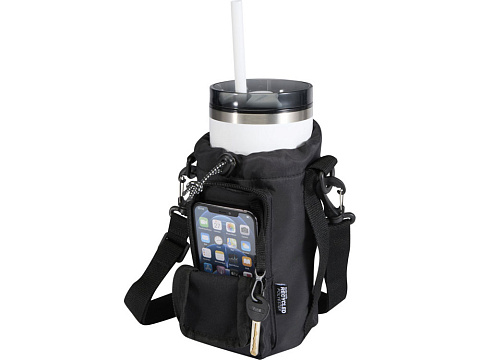 Трип Эви дорожная сумка для бутылок из переработанного материала объемом 2 л, черный