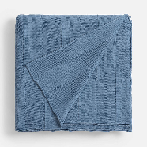 Плед Rombus, синий (дымчатый) - рис 4.