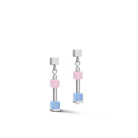 Серьги Fine Pastel Blue-Rose