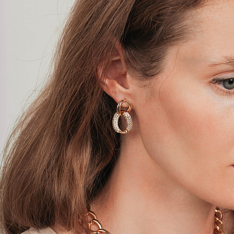 Серьги gold eight Mason ABE27977-02 G - рис 4.