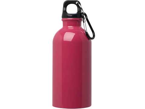 Одностенная бутылка для воды с карабином Oregon, изготовленная из нержавеющей стали, сертифицированной по стандарту RCS, объемом 400 мл - Фуксия - рис 2.