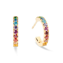 Серьги Multicolour Rainbow-Gold Coeur de Lion 0146/23-1535