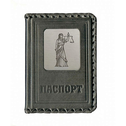 Обложка для паспорта «Линия закона», черный - рис 2.