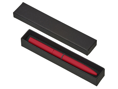 Шариковая металлическая ручка Minimalist софт-тач, красный - рис 4.