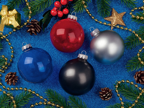 Стеклянный елочный шар Frozi, красный прозрачный, с серебристым колпачком - рис 6.