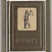 Обложка для паспорта «Правовой почерк», коричневый