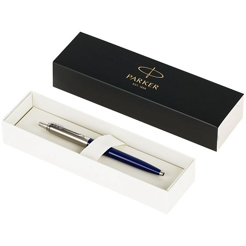 Ручка шариковая Parker Jotter Originals Navy Blue Chrome CT, темно-синяя - рис 5.