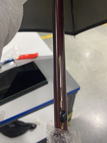 УЦЕНКА! Зонт-трость светоотражающий Reflect, черный - рис 5.