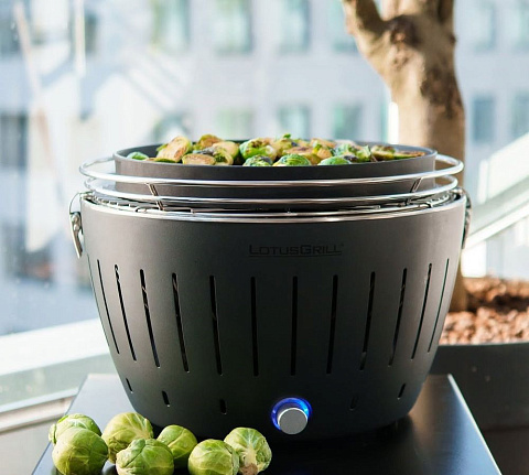 Угольный гриль Lotus Grill Classic, серый (антрацит) - рис 5.