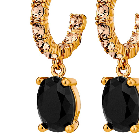 Серьги BARBARA SG BLACK / GOLDEN Dyrberg Kern 450061 - рис 3.
