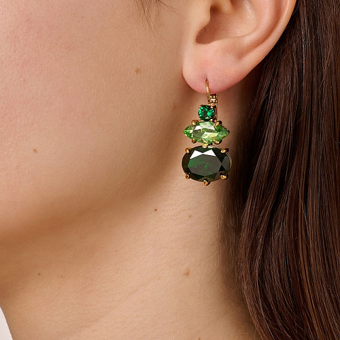 Серьги PARSANA SG GREEN Dyrberg Kern 470012 - рис 4.