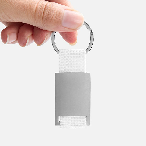 Брелок Inlet с тканевой вставкой, белый - рис 5.