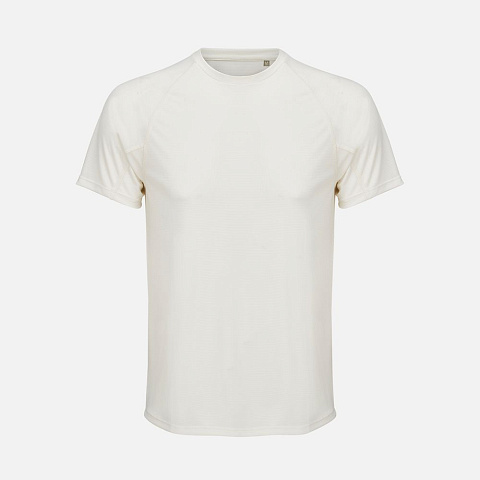 Футболка спортивная унисекс Vortex, молочно-белая - рис 2.