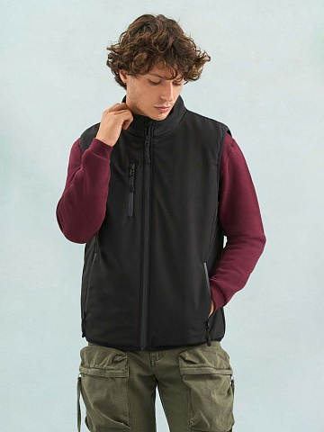 Жилет софтшелл унисекс Falcon BW, темный хаки - рис 6.