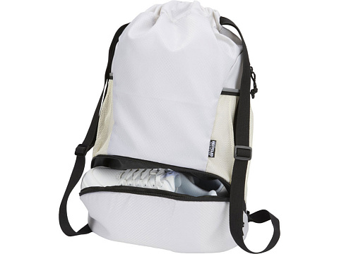 Nomad спортивная сумка из переработанного материала GRS с завязками и нижним отделением на 18 л, бежевый - рис 4.