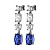 Серьги CARMEN SS SAPPHIRE/CRYSTAL Dyrberg Kern 440020 - миниатюра - рис 2.