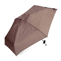 Зонт складной женский TORBER, механика, 5 сложений, коричневый, каркас алюминий, эпонж, пластиковая ручка, диаметр 91 см