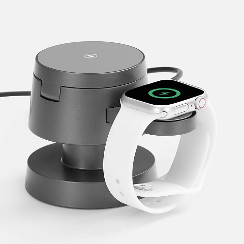 Станция беспроводной зарядки с подсветкой Lume, серая - рис 5.