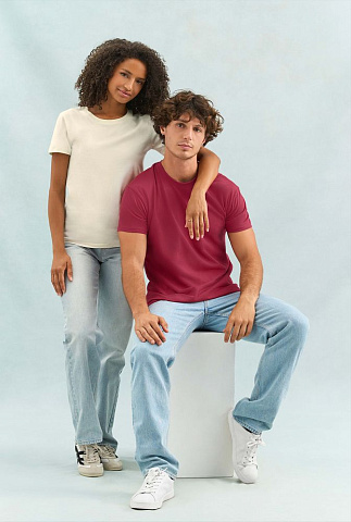 Футболка Imperial 190, красная (бургунди) - рис 5.