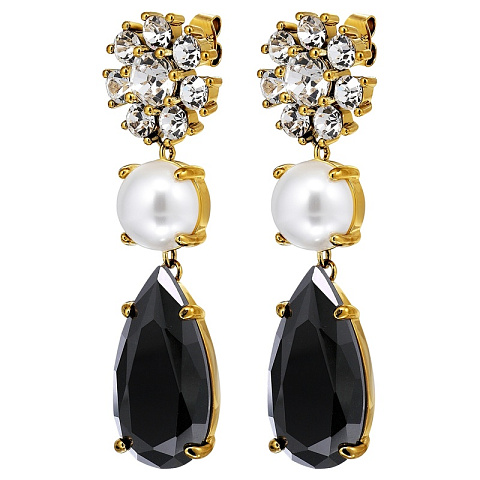 Серьги MISIA SG BLACK / CRYSTAL Dyrberg Kern 470094 - рис 3.