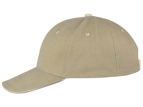 Бейсболка New Castle F 6-ти панельная, оливковый/натуральный - рис 3.