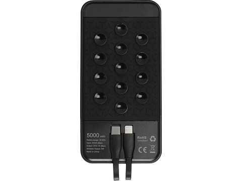 Портативное беспроводное зарядное устройство Octopus Air, 5000 mAh, черный - рис 5.