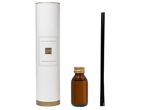 Ароматический диффузор с палочками, Россо: апельсин и клубника, дуб, 100 мл (без лого LM) - рис 3.