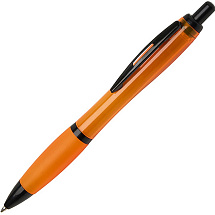 Nash шариковая ручка из переработанного пластика с черной отделкой (черные чернила) - Оранжевый
