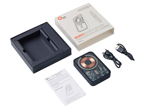 Беспроводной магнитный внешний аккумулятор с QC\PD MagnifIQ, 10000 мАч, 15 Вт, черный - рис 10.