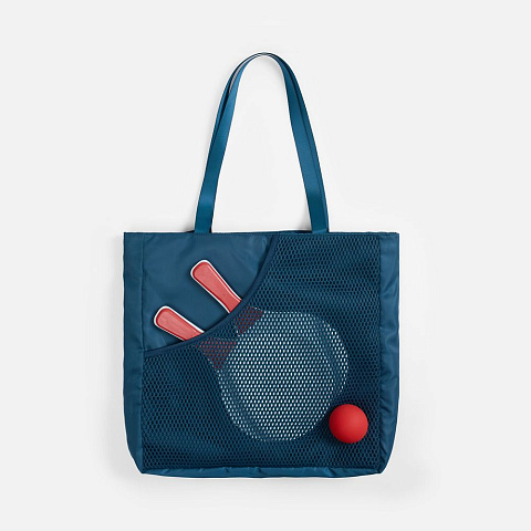 Спортивная сумка с карманом для ракеток Verkko, темно-синяя - рис 4.