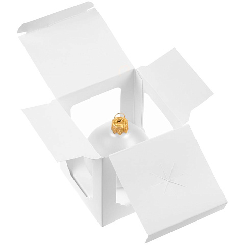 Елочный шар Gala Matt в коробке, 8,5 см, белый - рис 6.