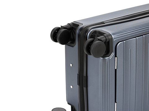 Чемодан TORBER БАЙКАЛ, тёмно-серый металлик, поликарбонат, 37,5 x 20 х 54 см, 37 л - рис 14.