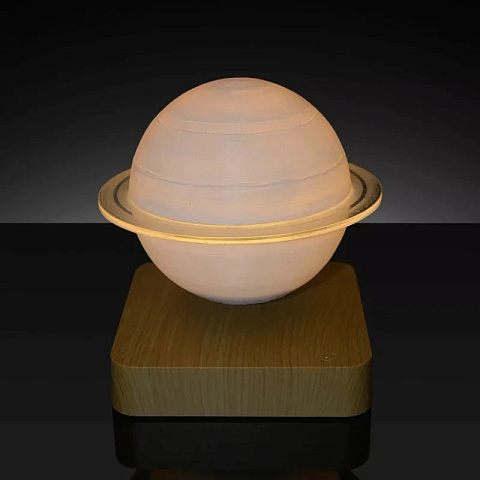 Левитирующий Сатурн светящийся на квадратной подставке Light - рис 2.