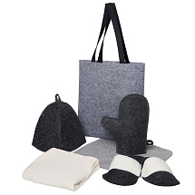 Банный набор с килтом Healing, мужской, двуцветный