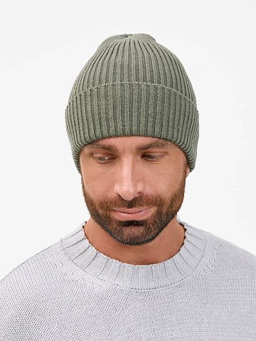 Шапка Catch Match без помпона, зеленая (полынь) - рис 5.