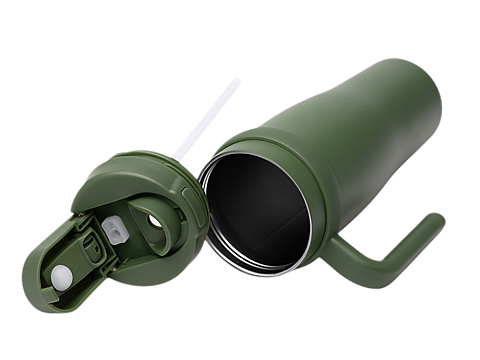 Термокружка KALAM/КАЛАМ с двойными стенками, темно-зеленый - рис 3.