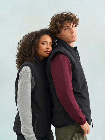 Жилет софтшелл унисекс Falcon BW, черный - рис 12.