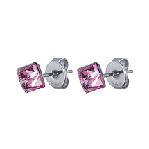 Пусеты Crystal Pink Fiore Luna SWE0127/1 P S