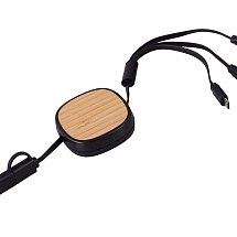 Универсальный кабель с ретрактором 3-в-1 Retrax, черный